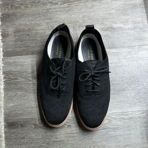 Cole Haan Women’s Black Knit Oxfords
